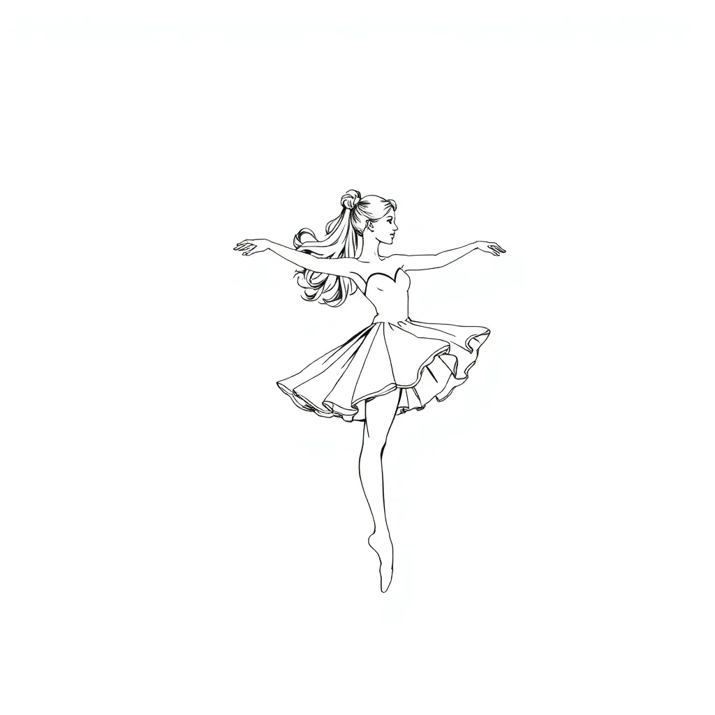 Ballerina coloring page
