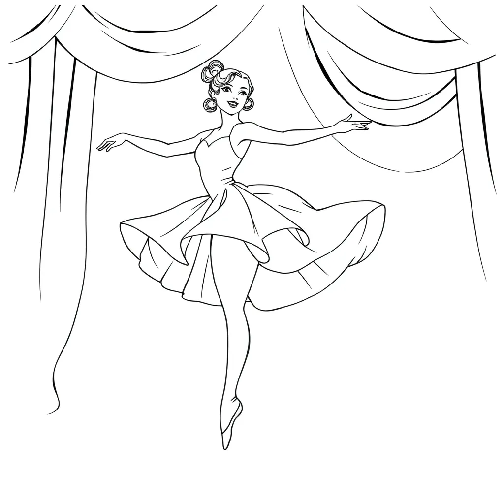 Ballerina coloring page