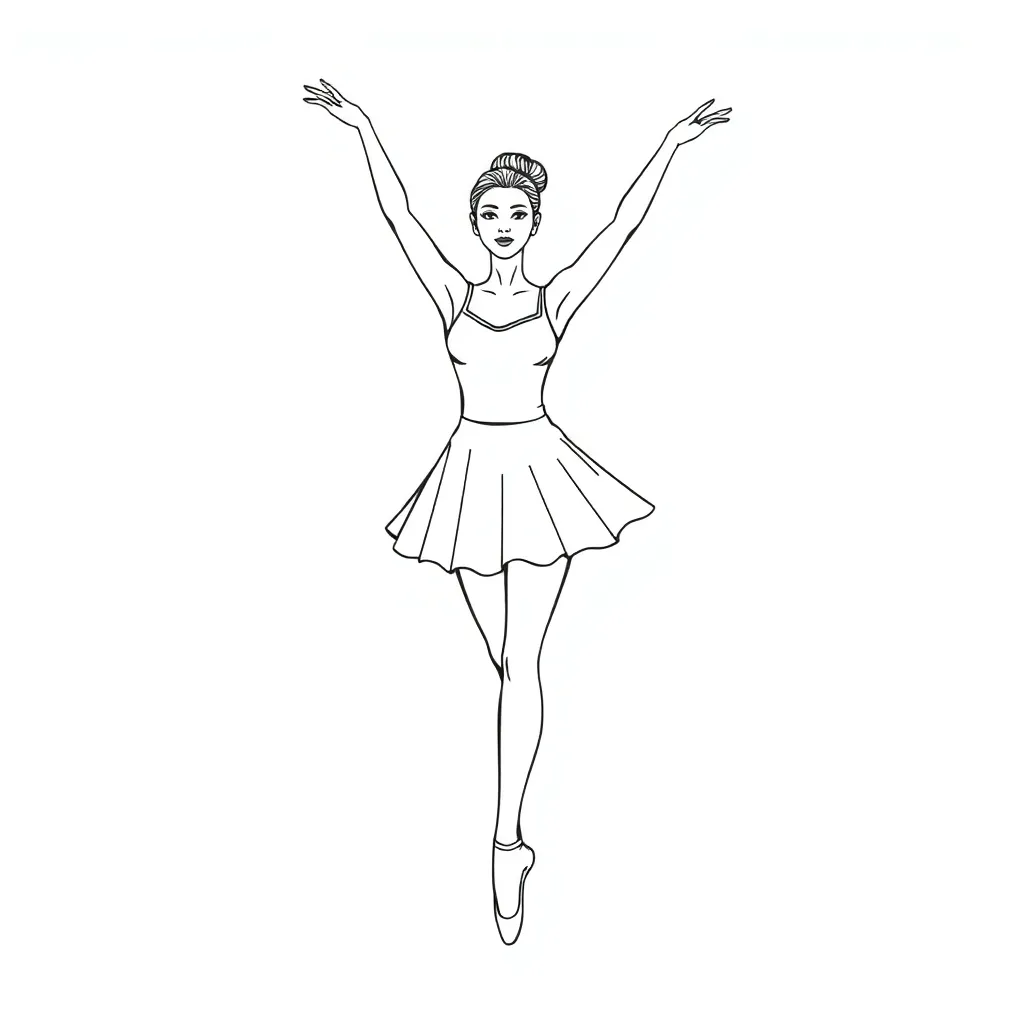 Ballerina coloring page