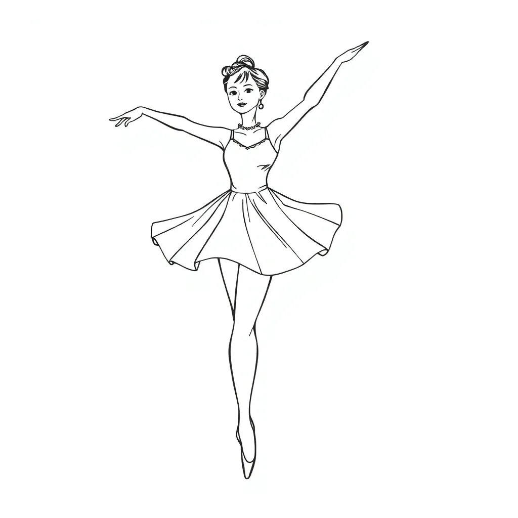 Ballerina coloring page