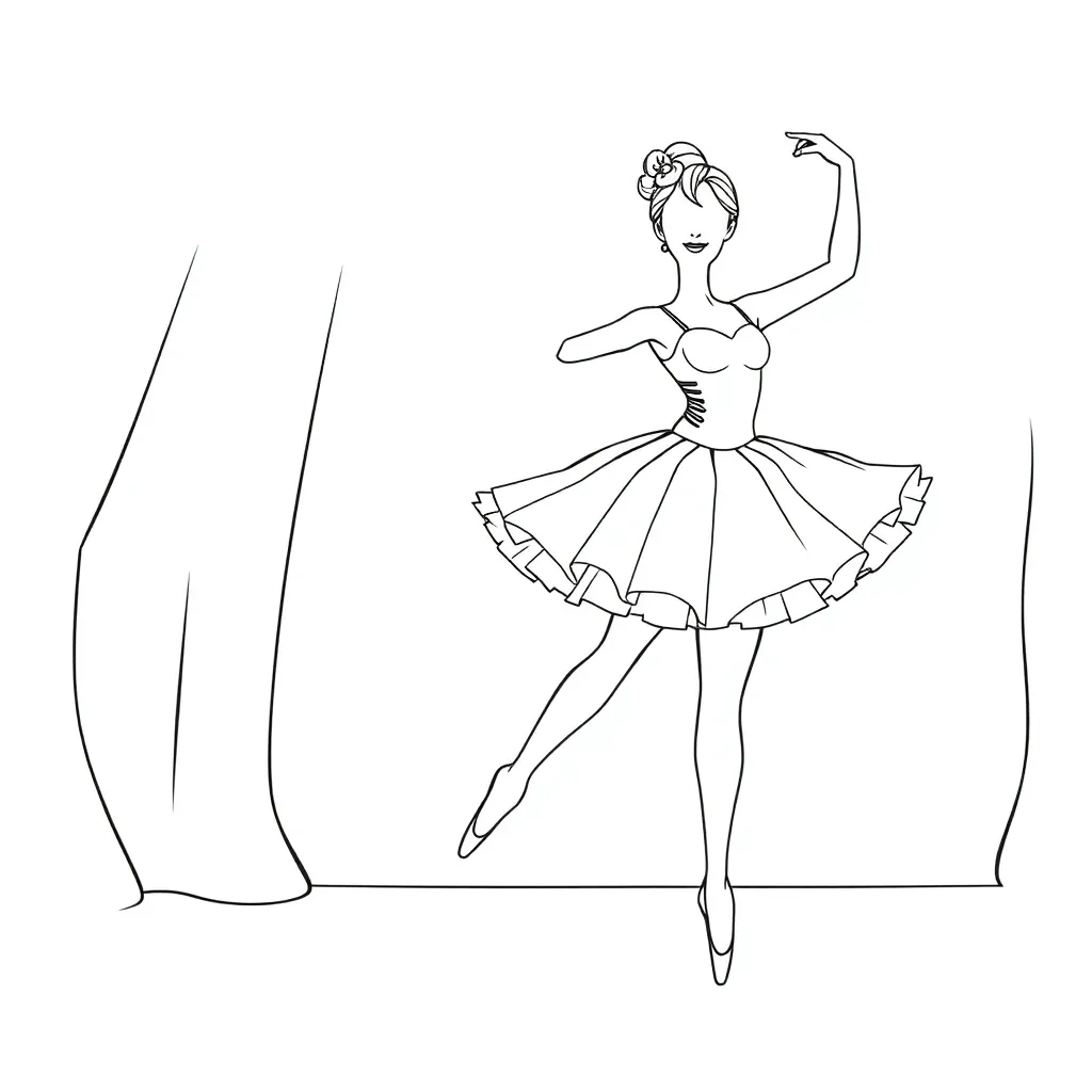 Ballerina coloring page