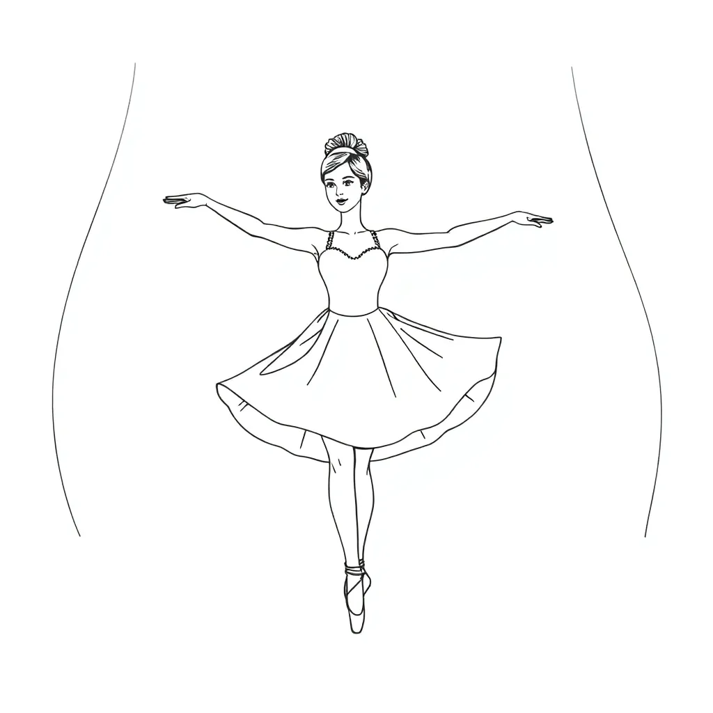 Ballerina coloring page