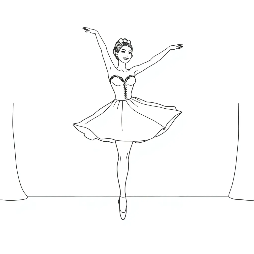 Ballerina coloring page