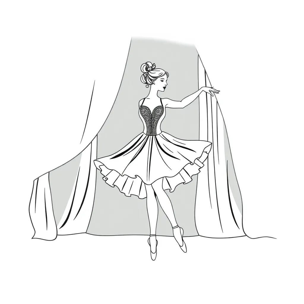 Ballerina coloring page
