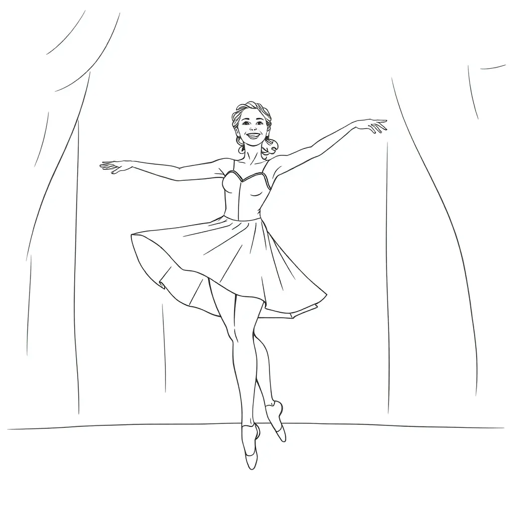 Ballerina coloring page