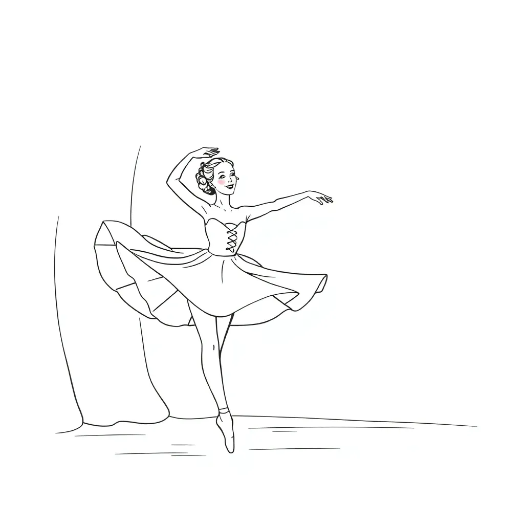 Ballerina coloring page