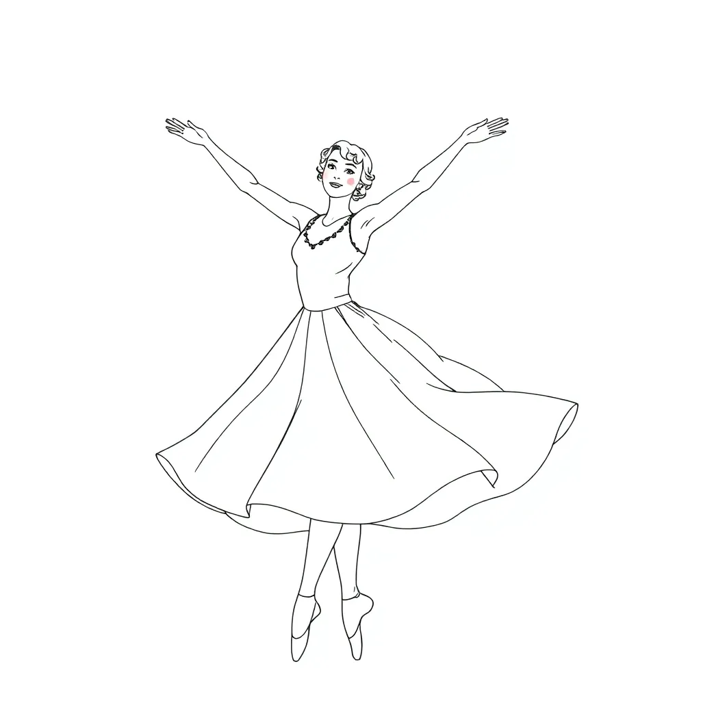 Ballerina coloring page