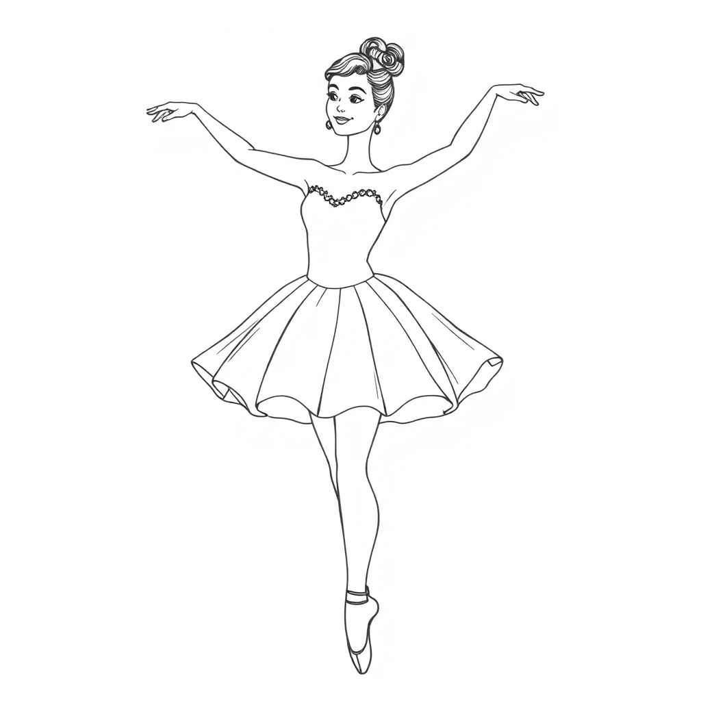 Ballerina coloring page