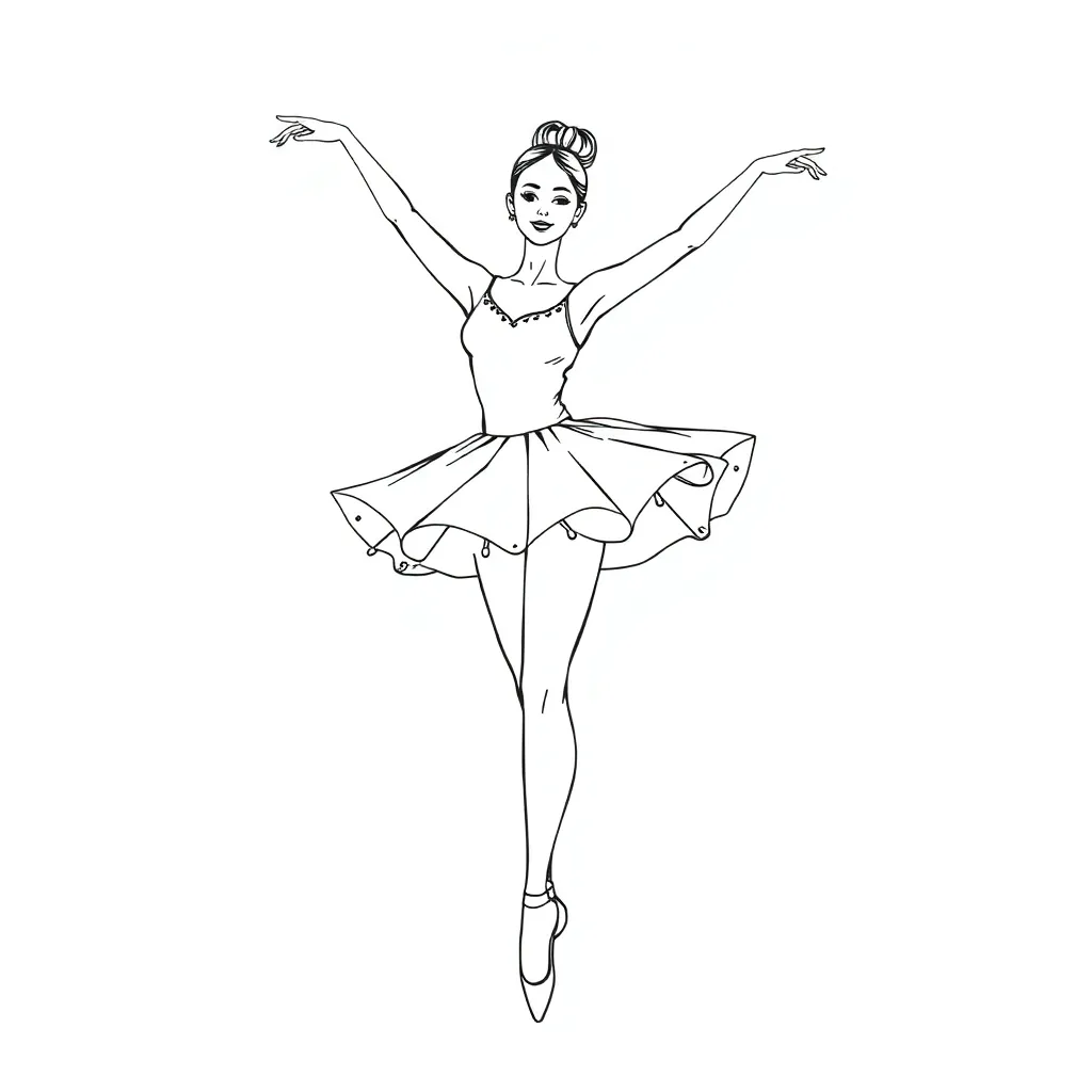 Ballerina coloring page