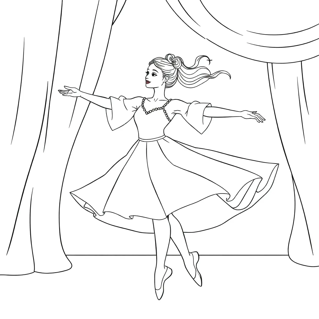 Ballerina coloring page