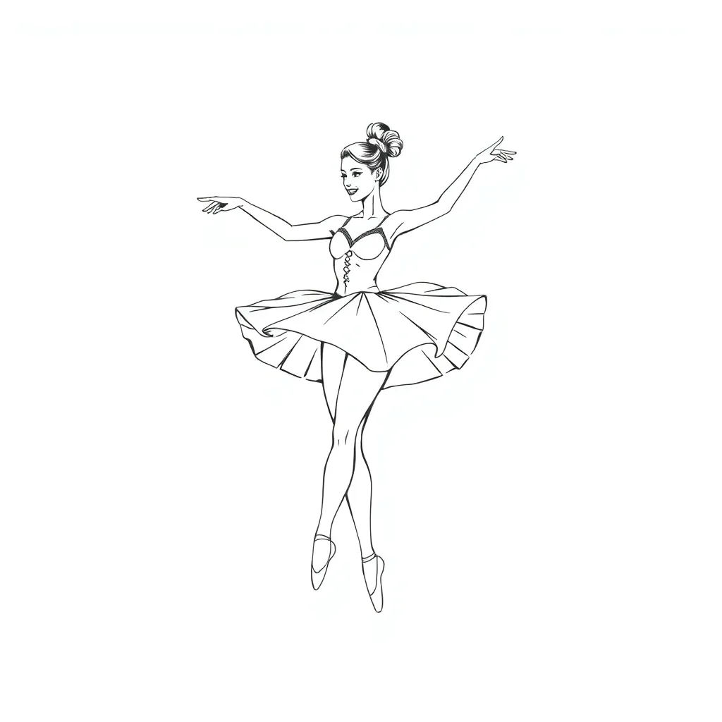 Ballerina coloring page