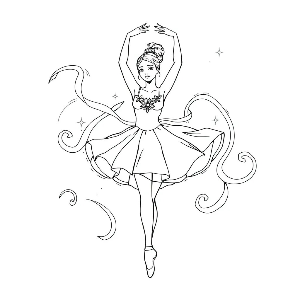 Ballerina coloring page