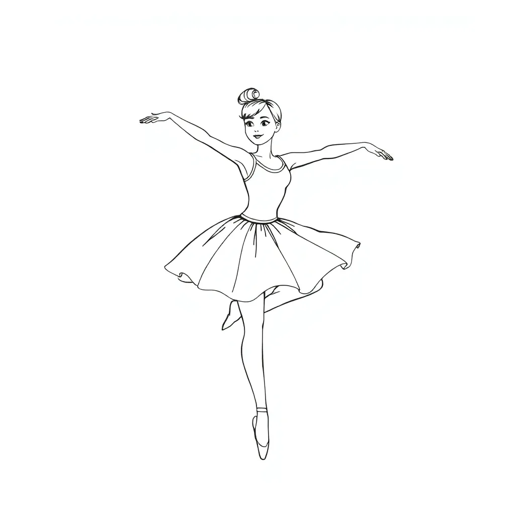 Ballerina coloring page