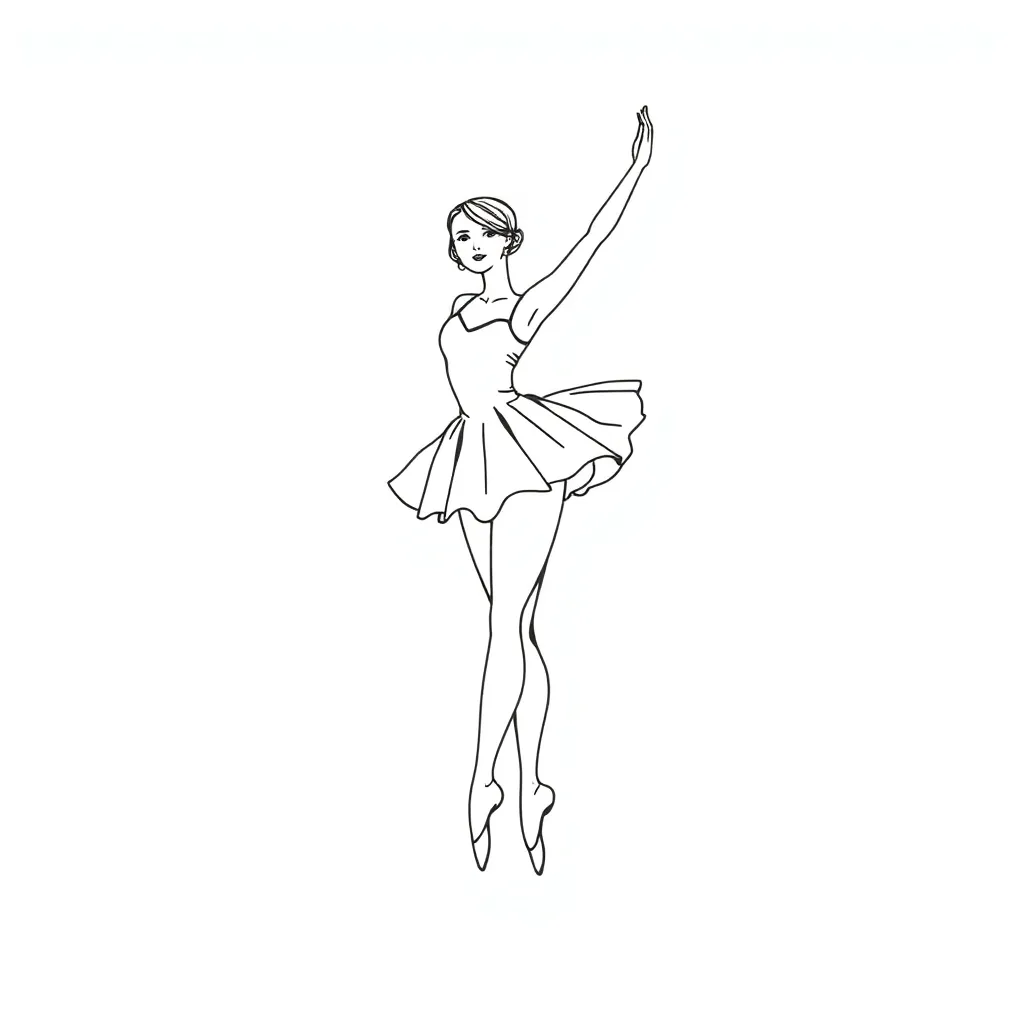 Ballerina coloring page