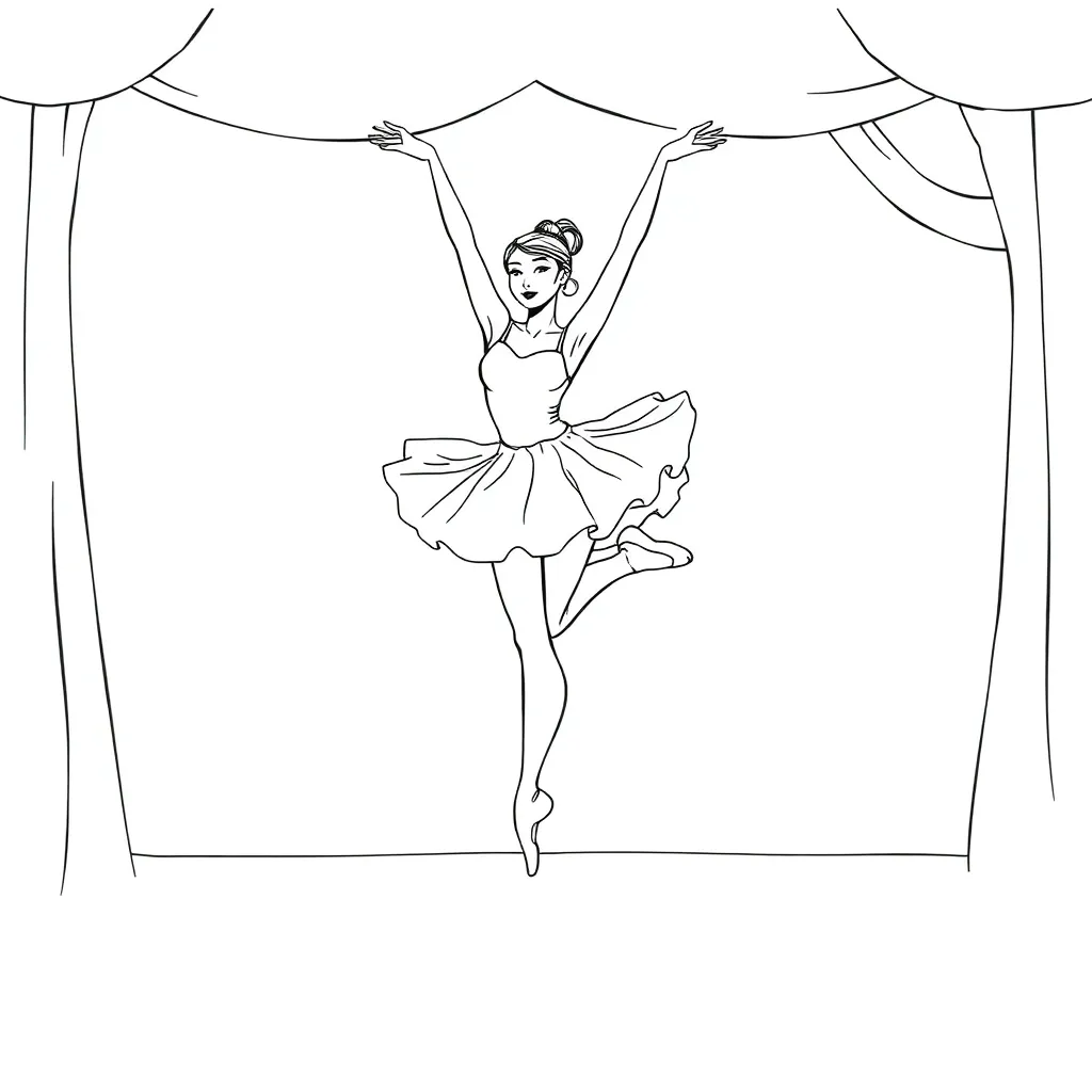 Ballerina coloring page