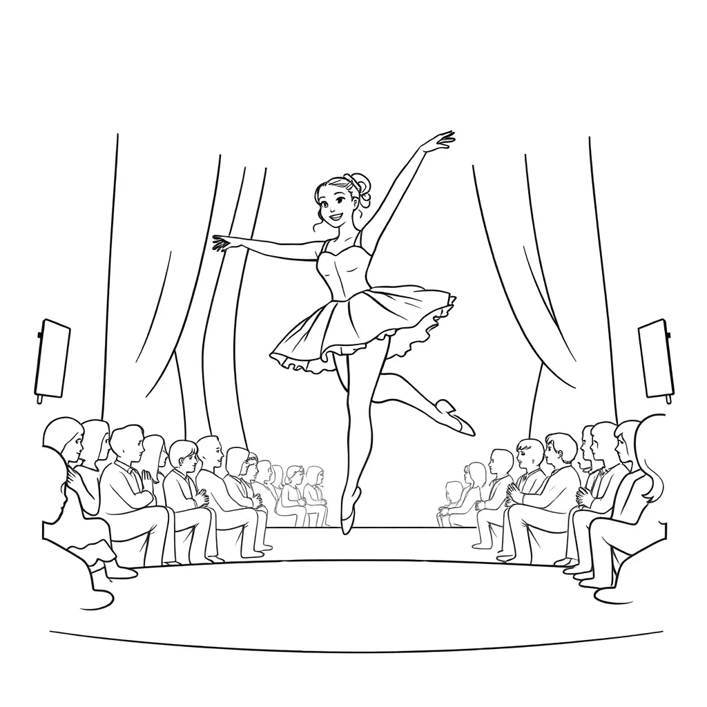 Ballerina coloring page