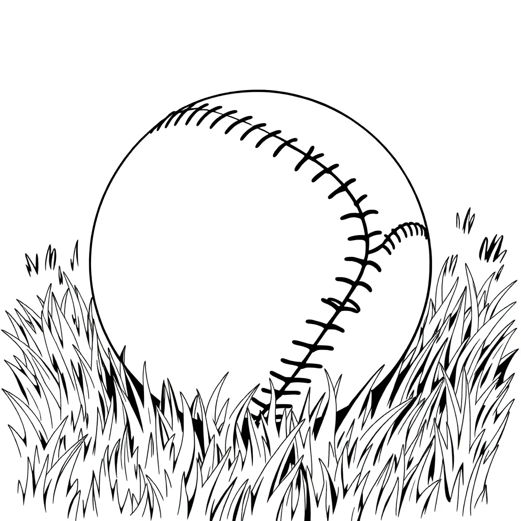 Baseball coloring page