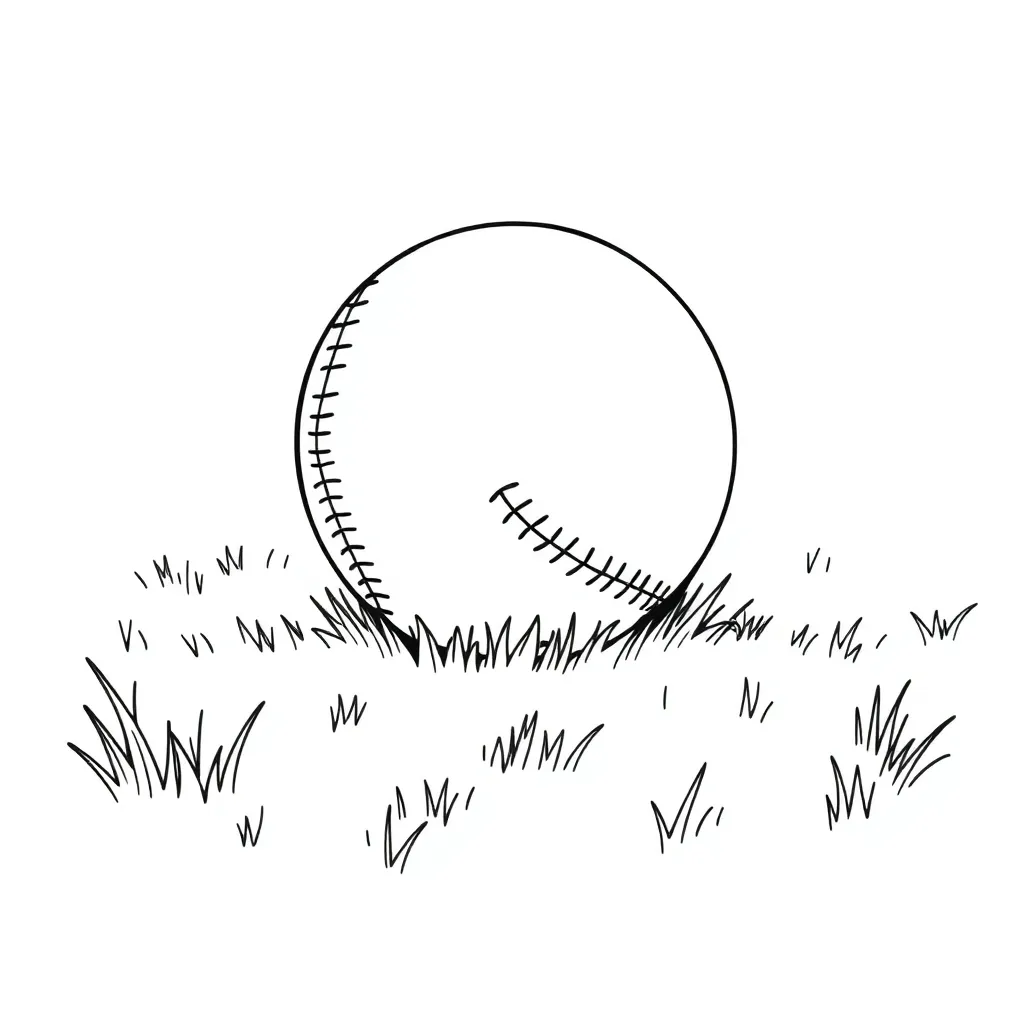 Baseball coloring page