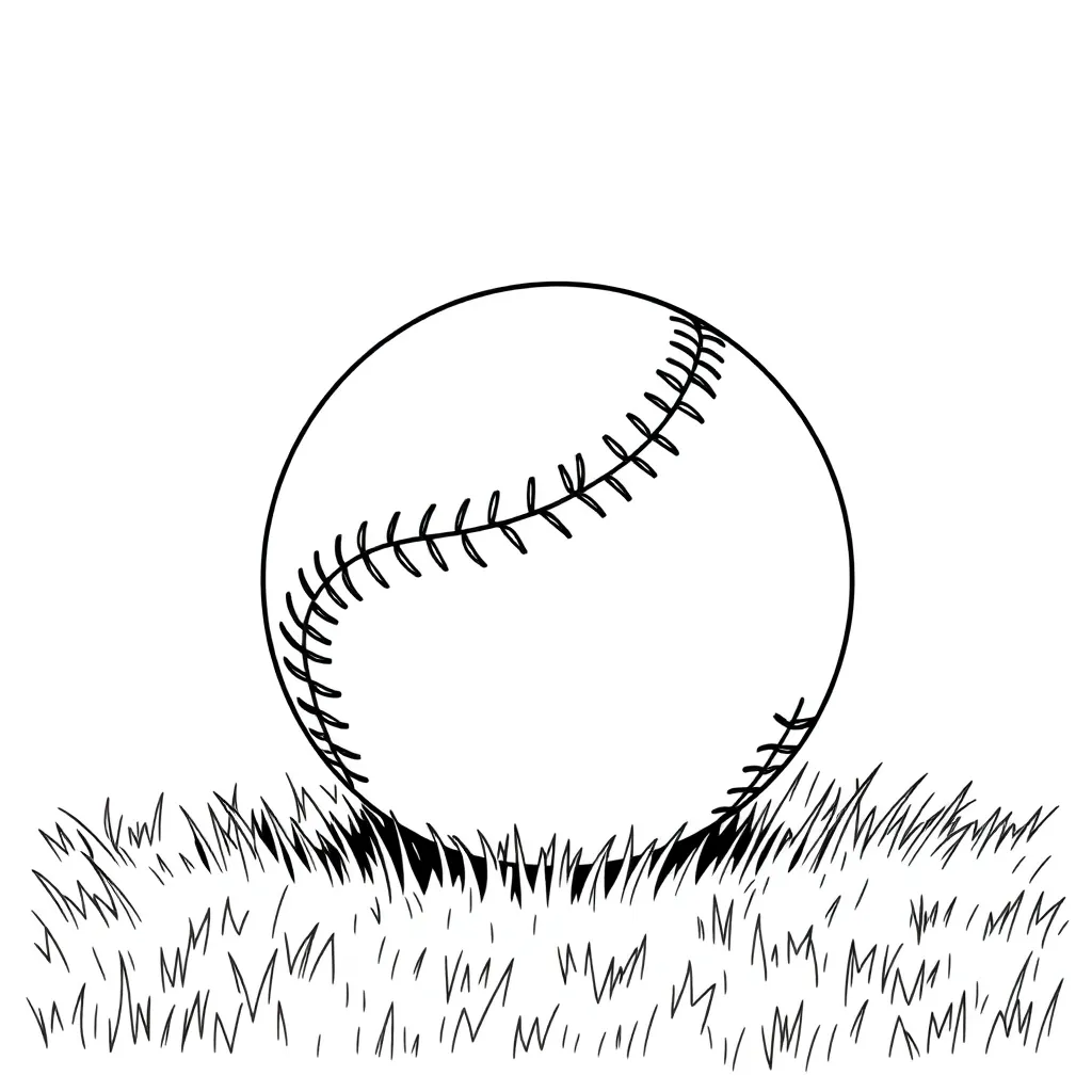 Baseball coloring page