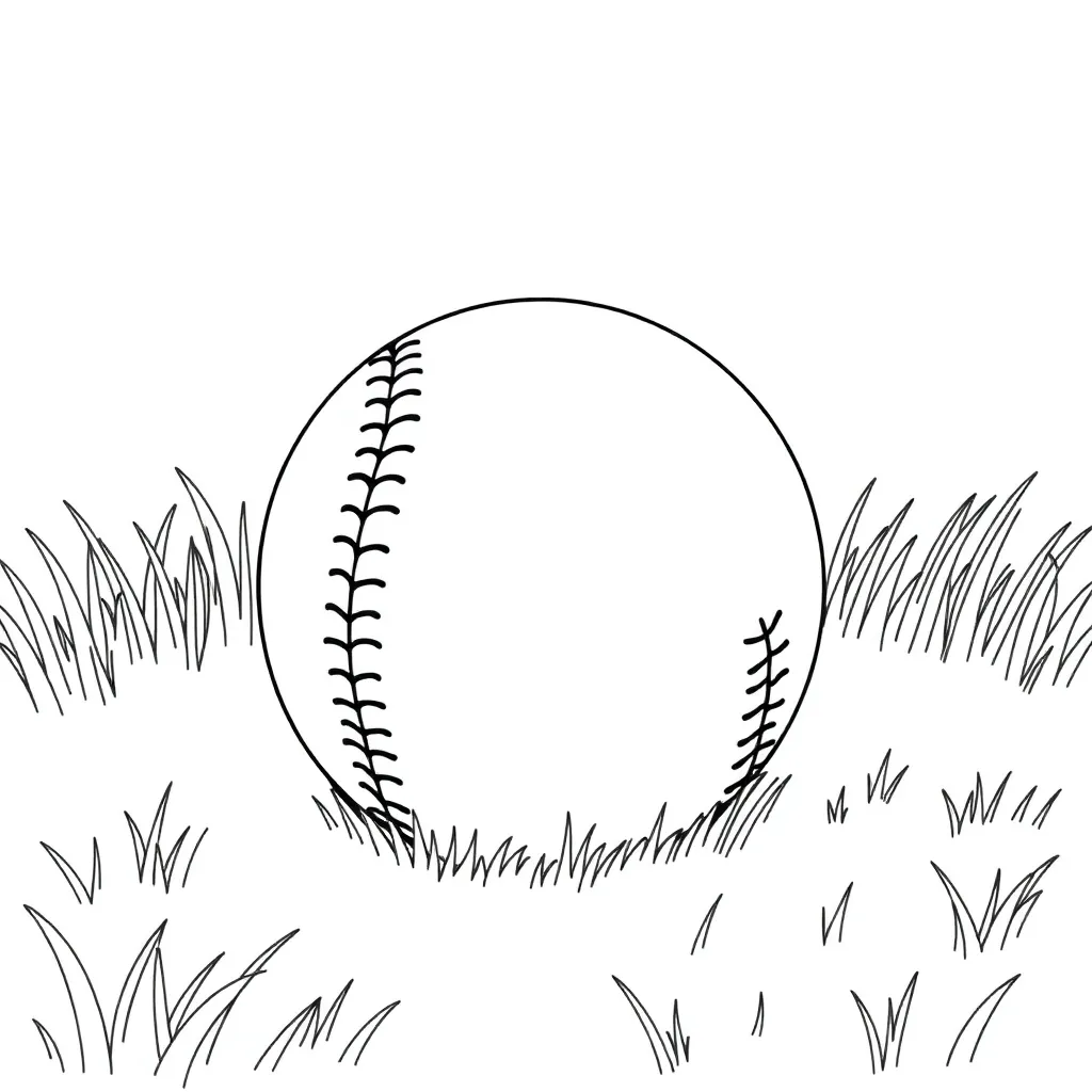 Baseball coloring page