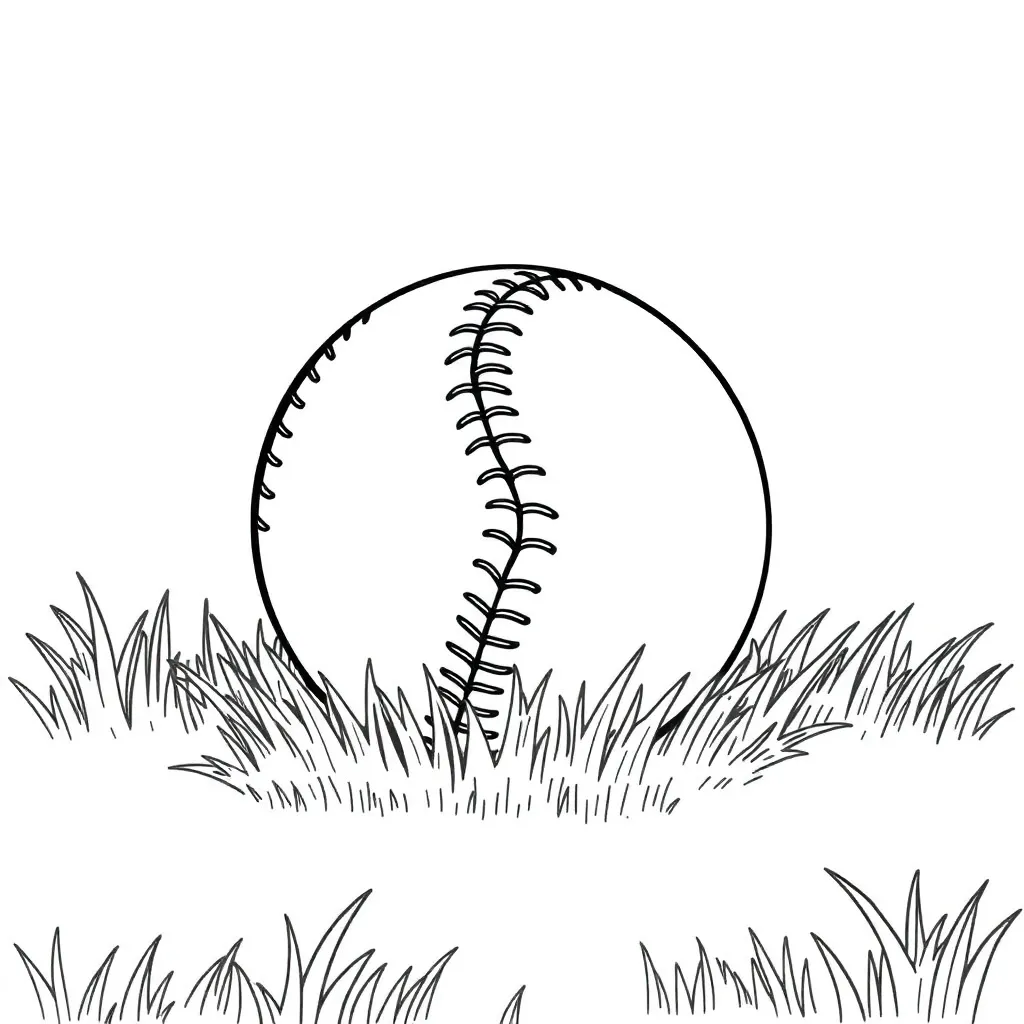 Baseball coloring page