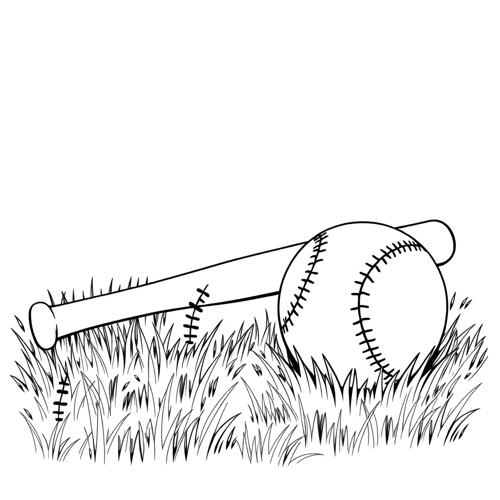 Baseball coloring page