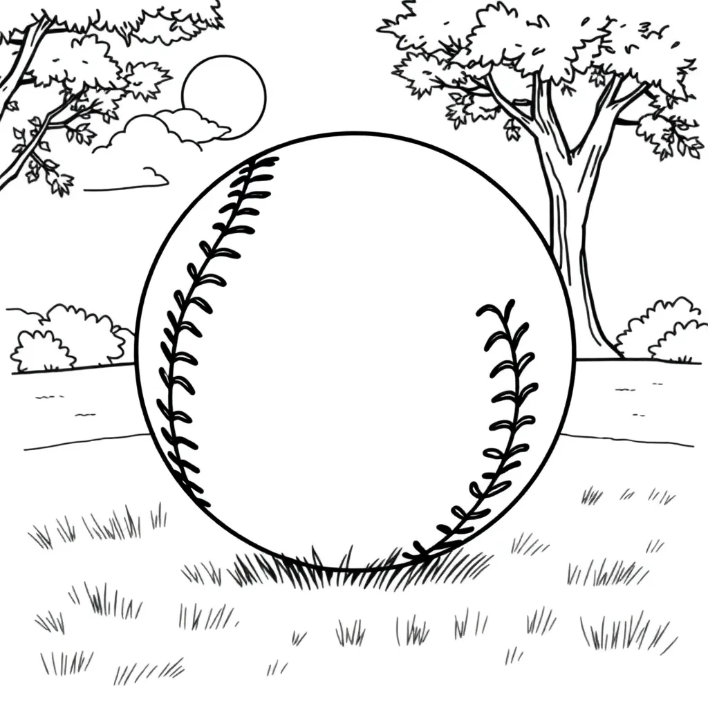 Baseball coloring page