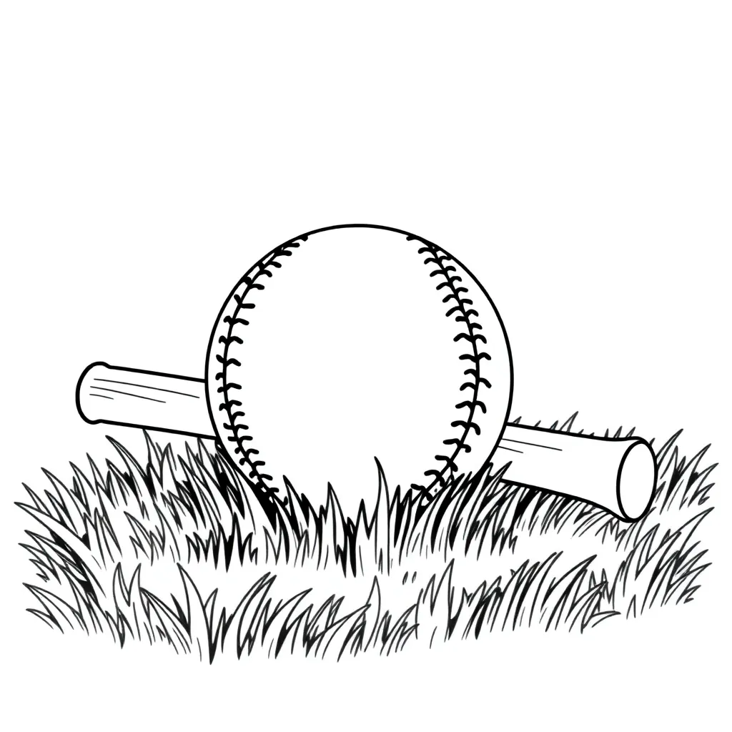 Baseball coloring page
