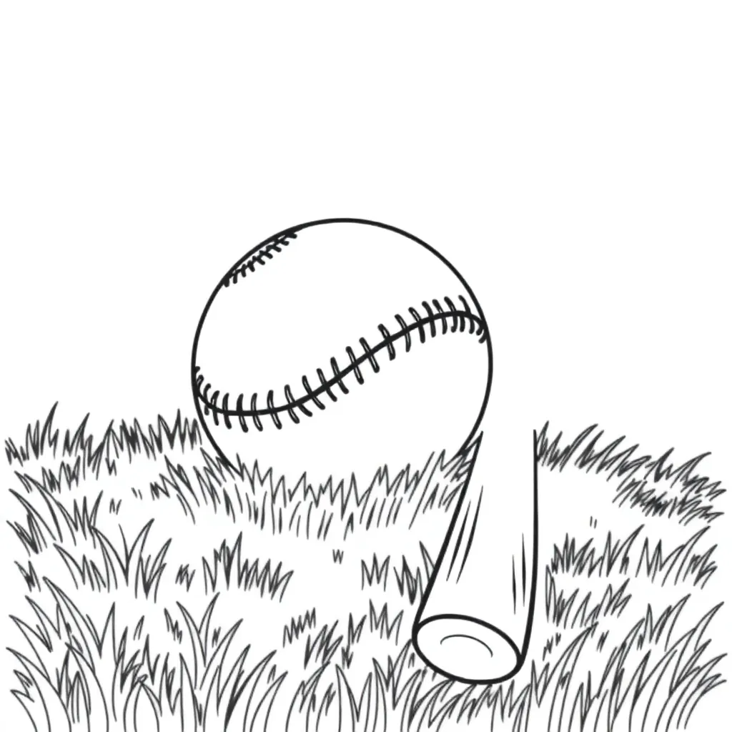Baseball coloring page