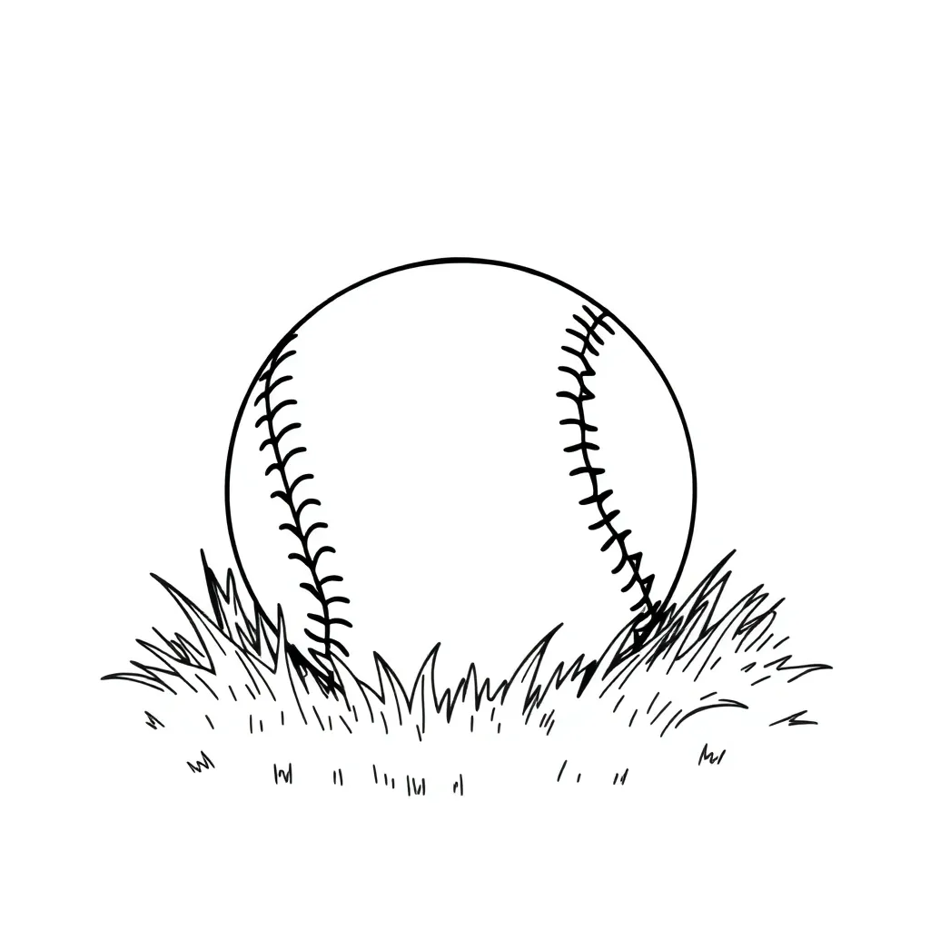 Baseball coloring page