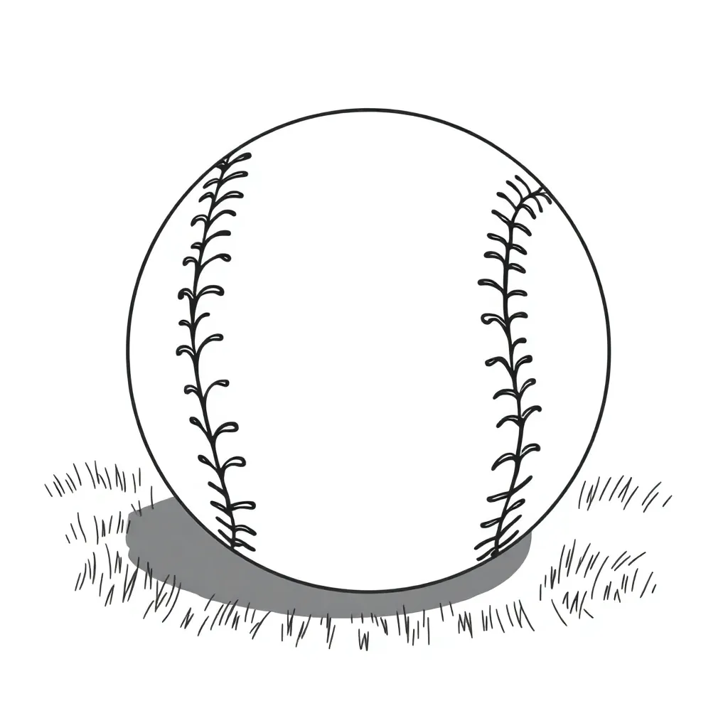 Baseball coloring page