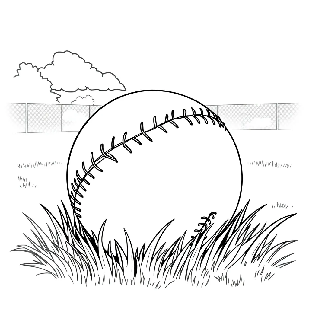 Baseball coloring page