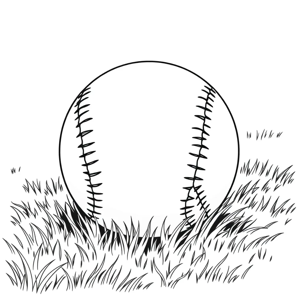 Baseball coloring page