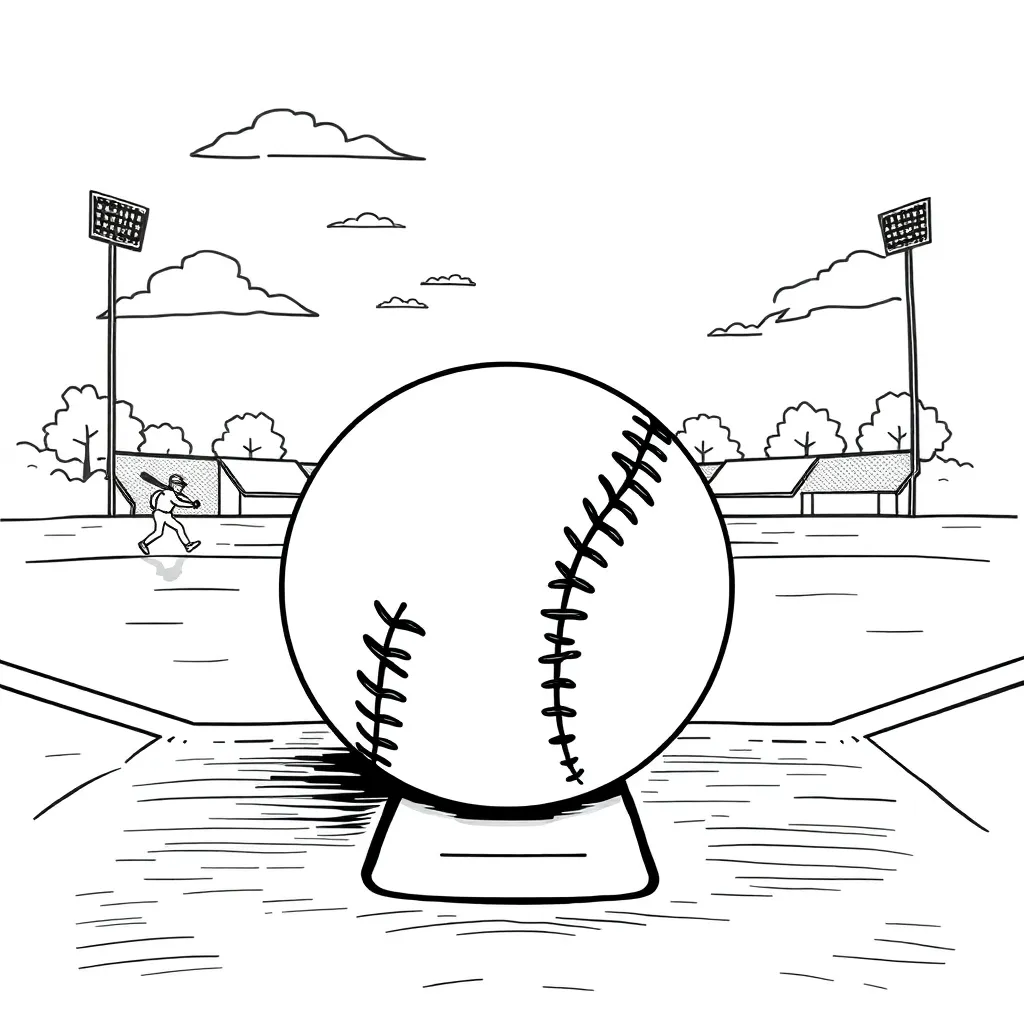 Baseball coloring page