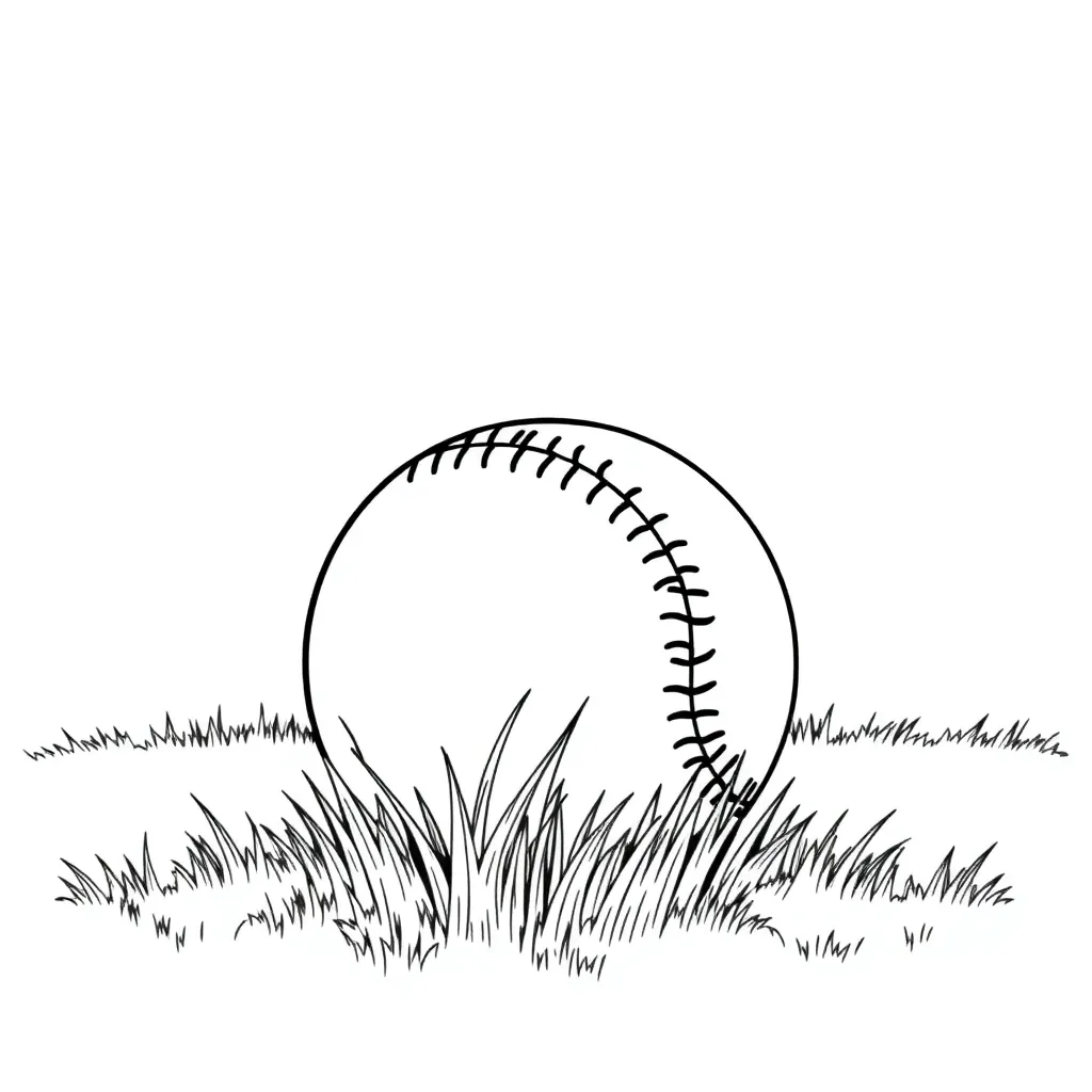 Baseball coloring page
