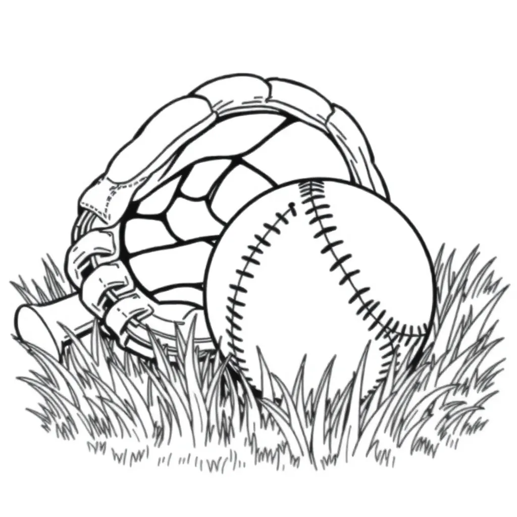Baseball coloring page