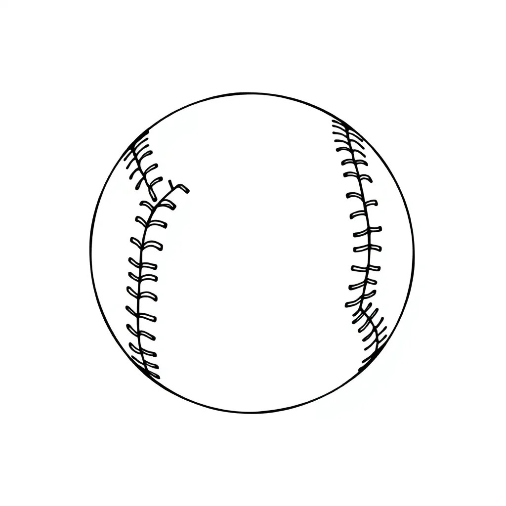 Baseball coloring page