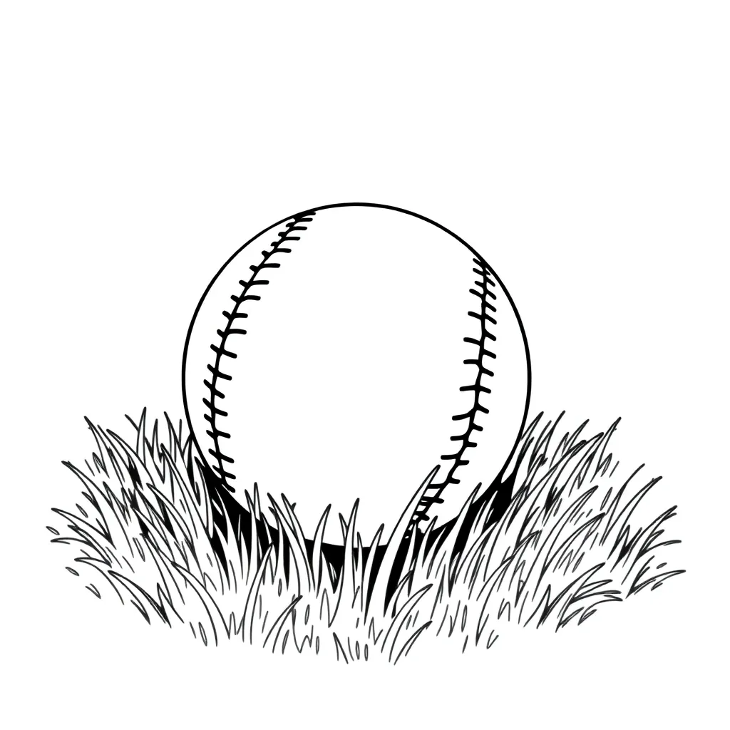Baseball coloring page