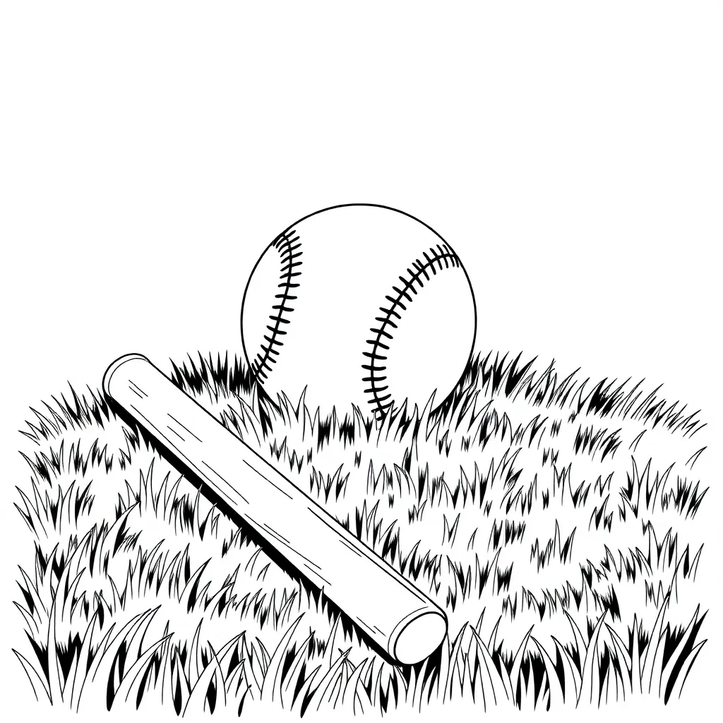 Baseball coloring page