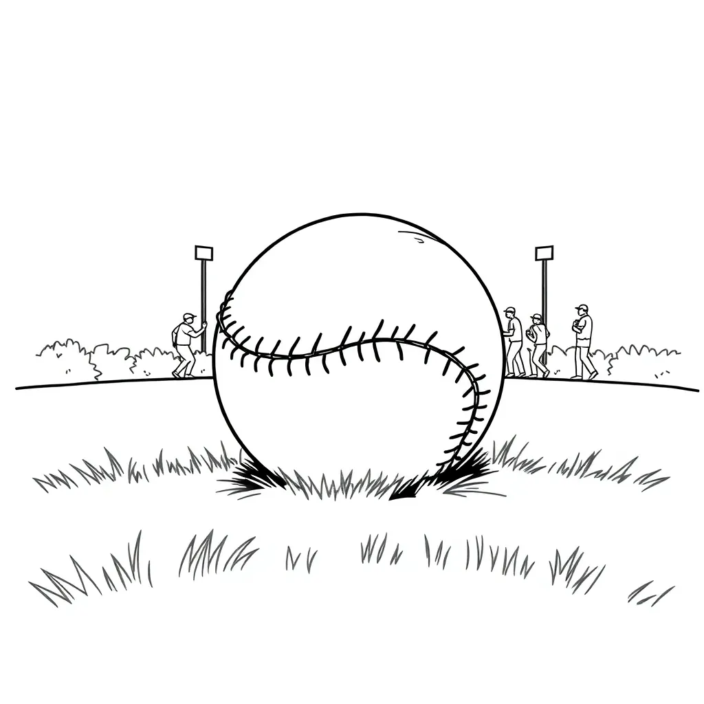 Baseball coloring page