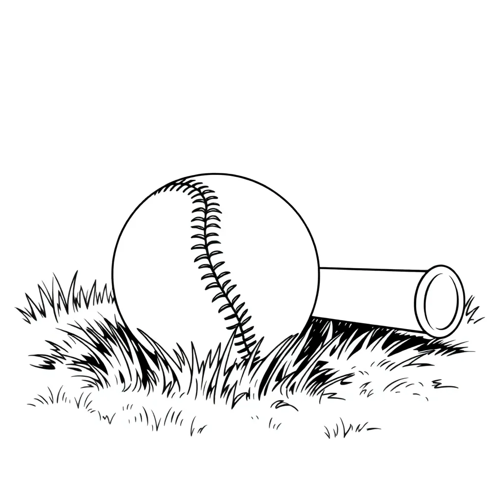 Baseball coloring page