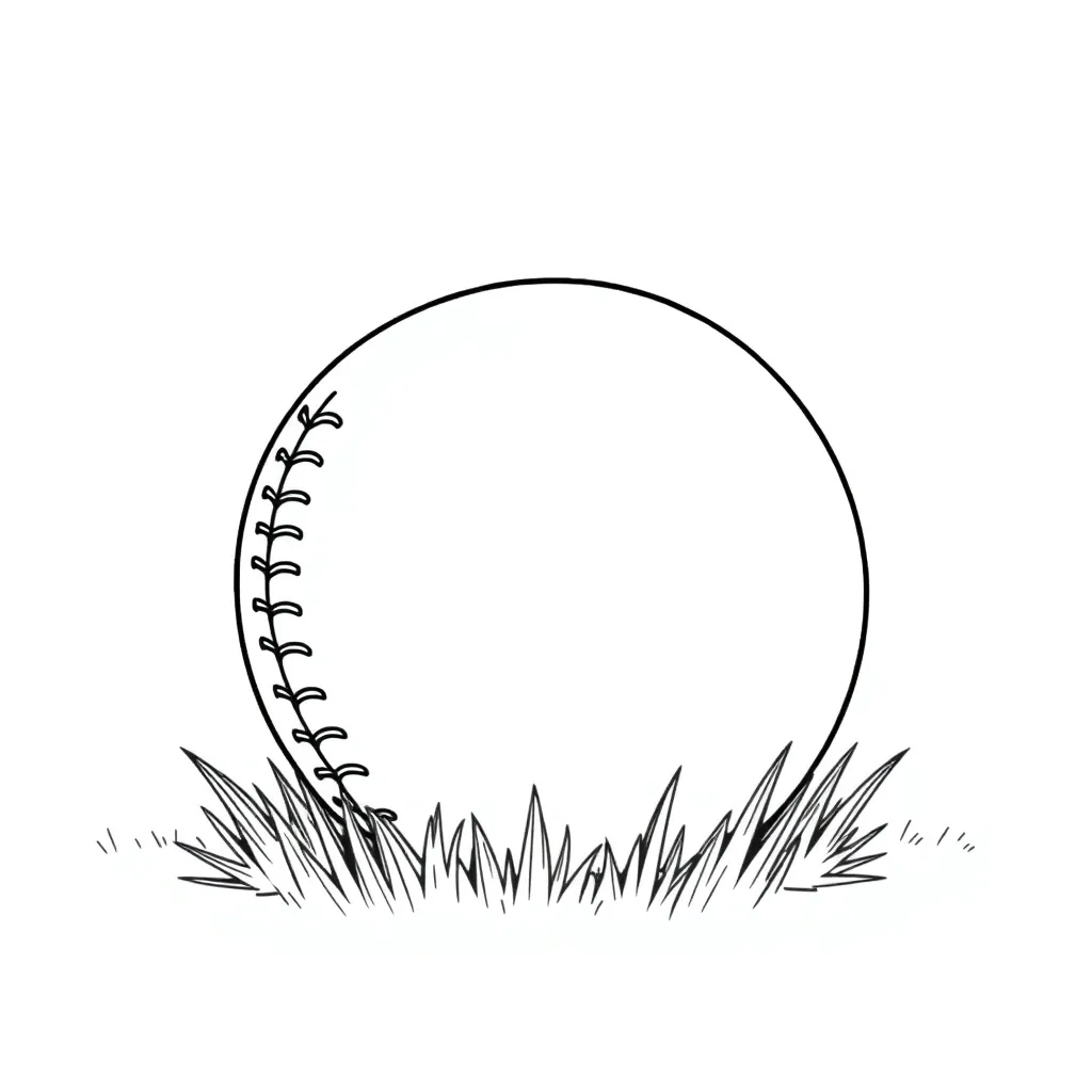 Baseball coloring page