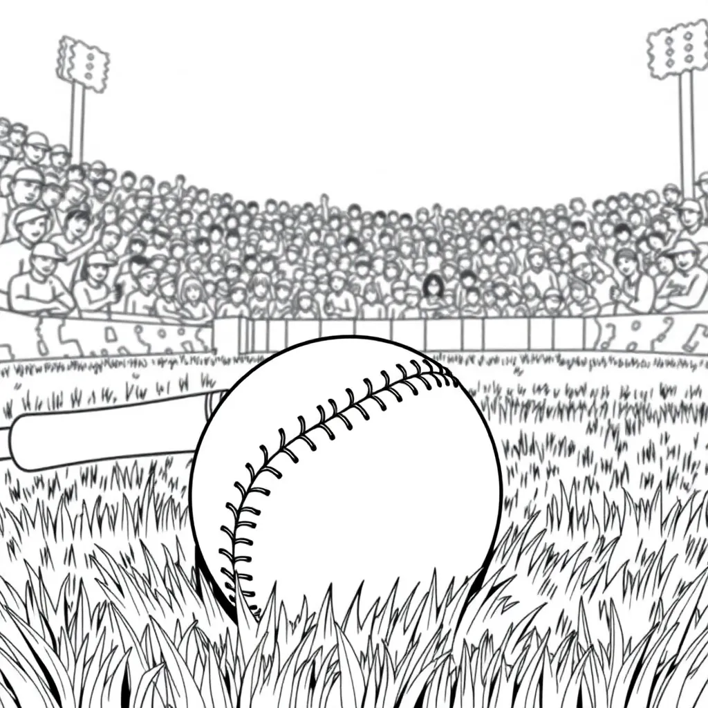 Baseball coloring page