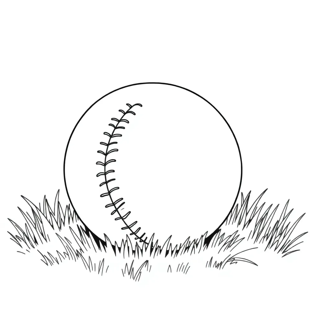 Baseball coloring page