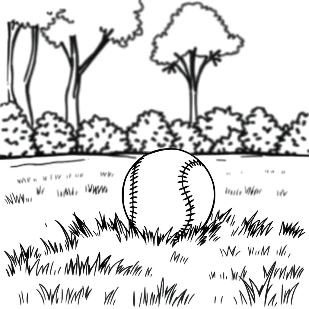 Baseball coloring page
