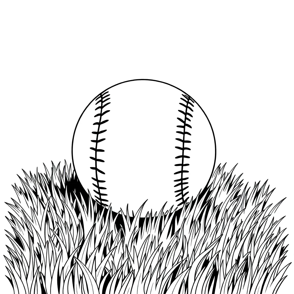 Baseball coloring page