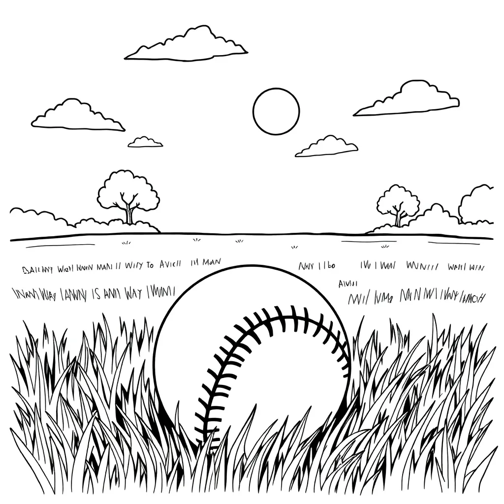 Baseball coloring page