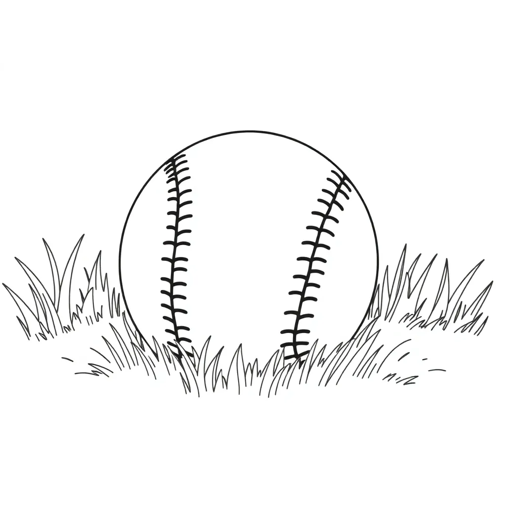 Baseball coloring page