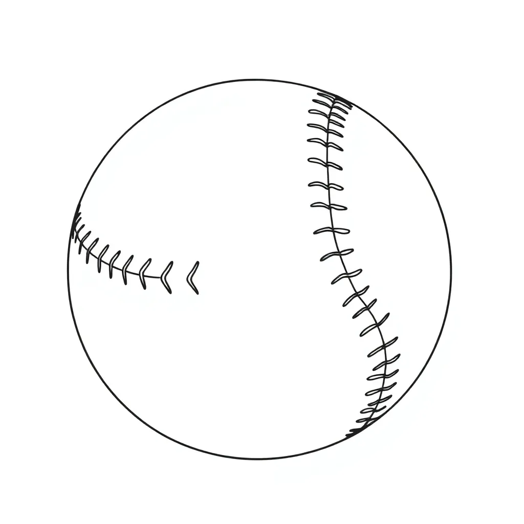 Baseball coloring page