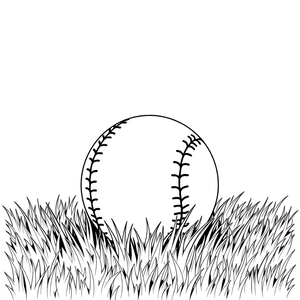Baseball coloring page